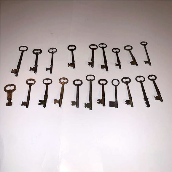 Other - 20 Pc Vintage Skeleton Keys Lot. Taylor, Sargent, MRC, Etc